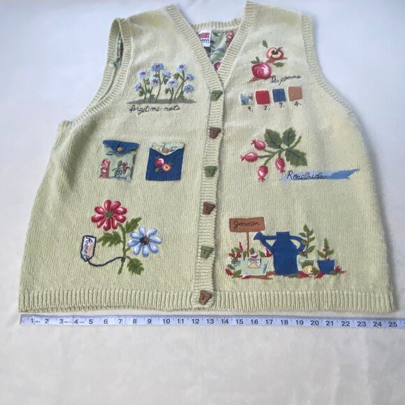 Vintage Marisa Canvas Button Sweater Vest - Picture 6 of 6